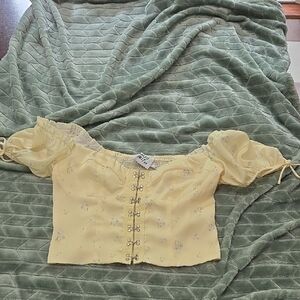 Princess Polly Yellow Off-Shoulder Blouse